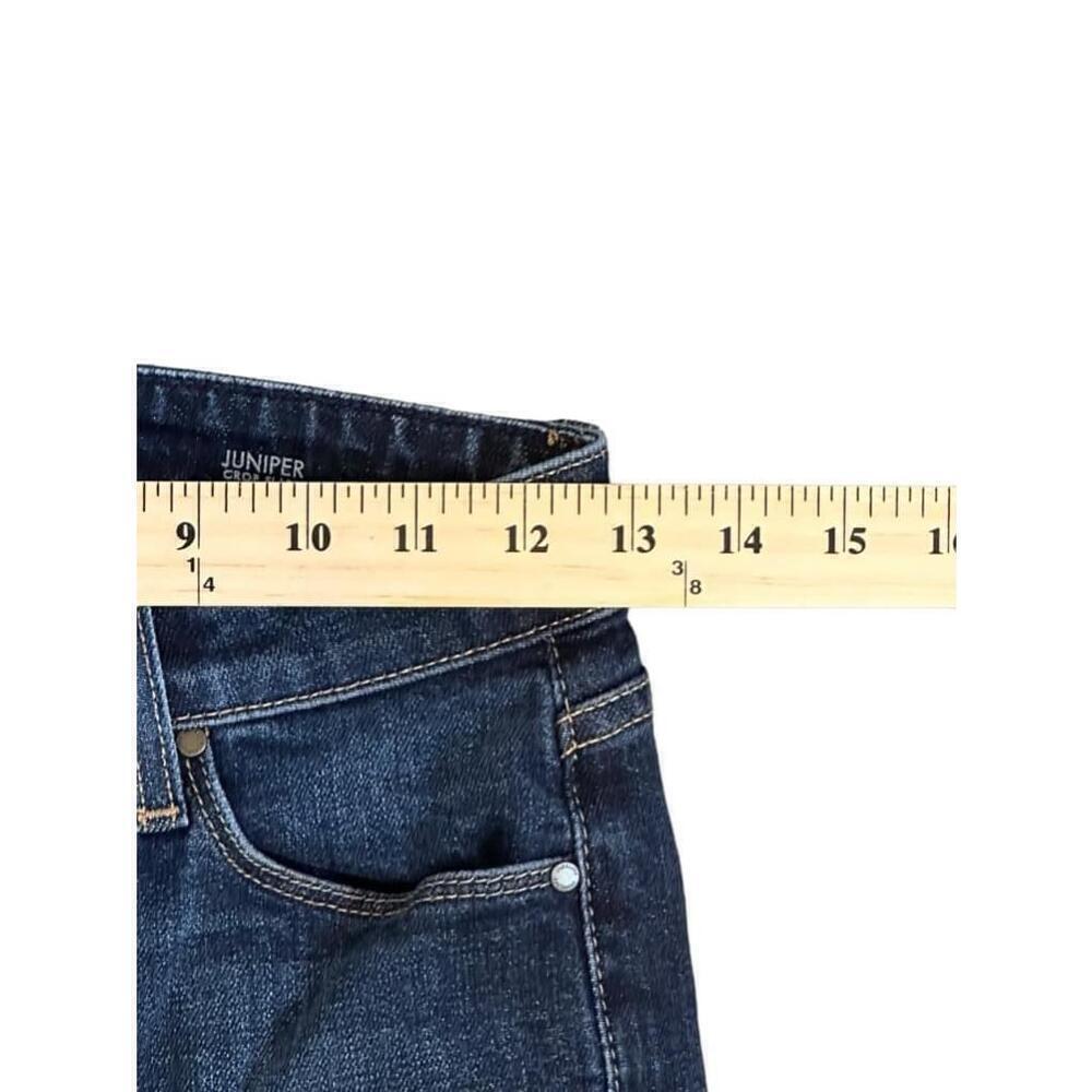 Fidelity Denim Women’s Juniper Cropped Flare Raw Hem Seahorse Dark Wash Sz 24‌‌‌ - Picture 6 of 14